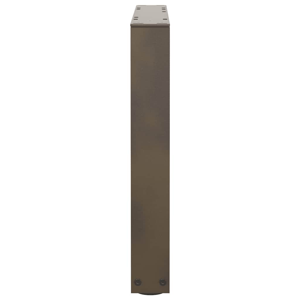 sofabordsben V-formet 2 stk. naturstål 50x(42-43,3) cm stål