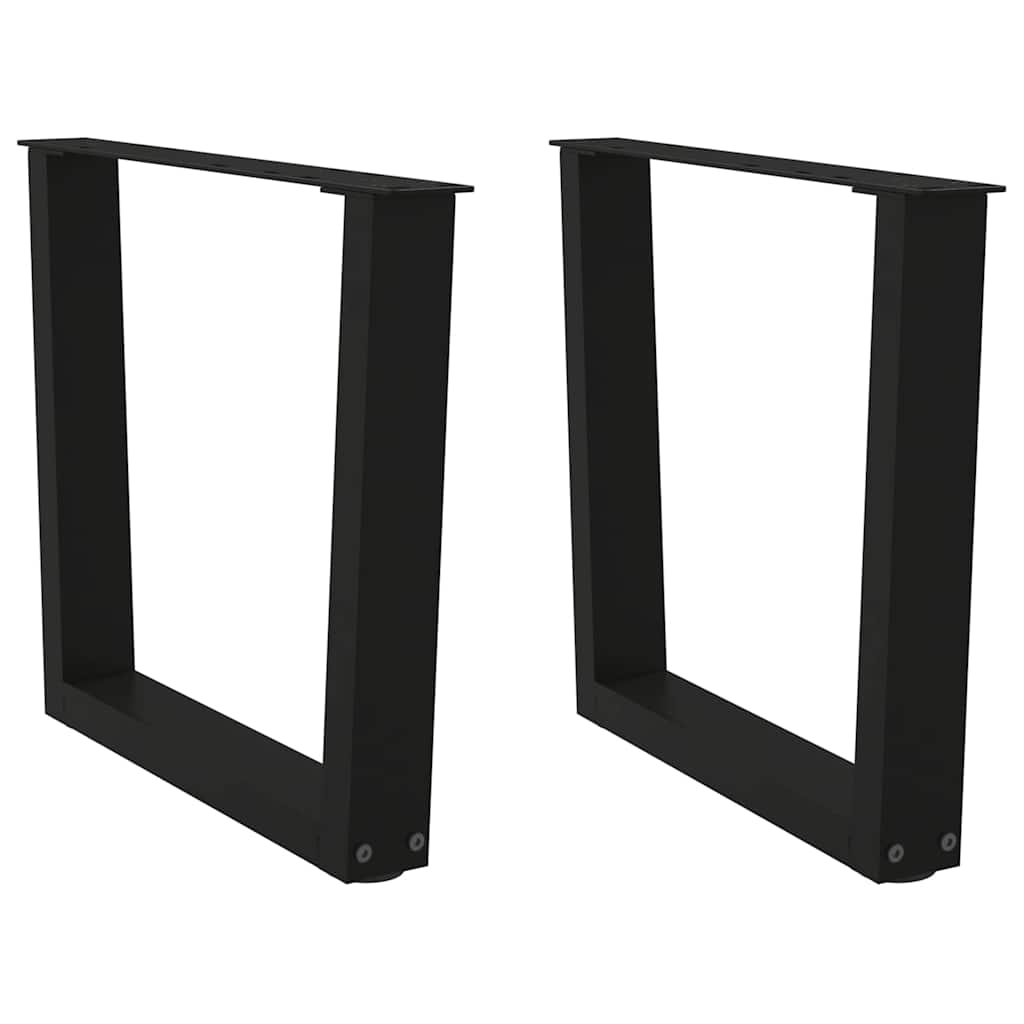 sofabordsben V-formet 2 stk. sort 60 x (42-43,3) cm stål