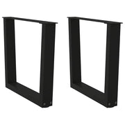 sofabordsben V-formet 2 stk. sort 60 x (42-43,3) cm stål