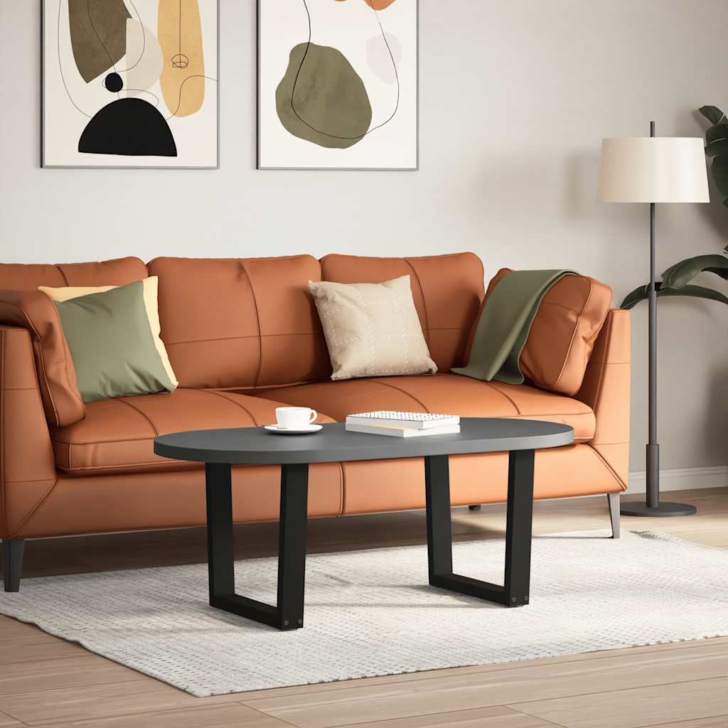 sofabordsben V-formet 2 stk. sort 60 x (42-43,3) cm stål