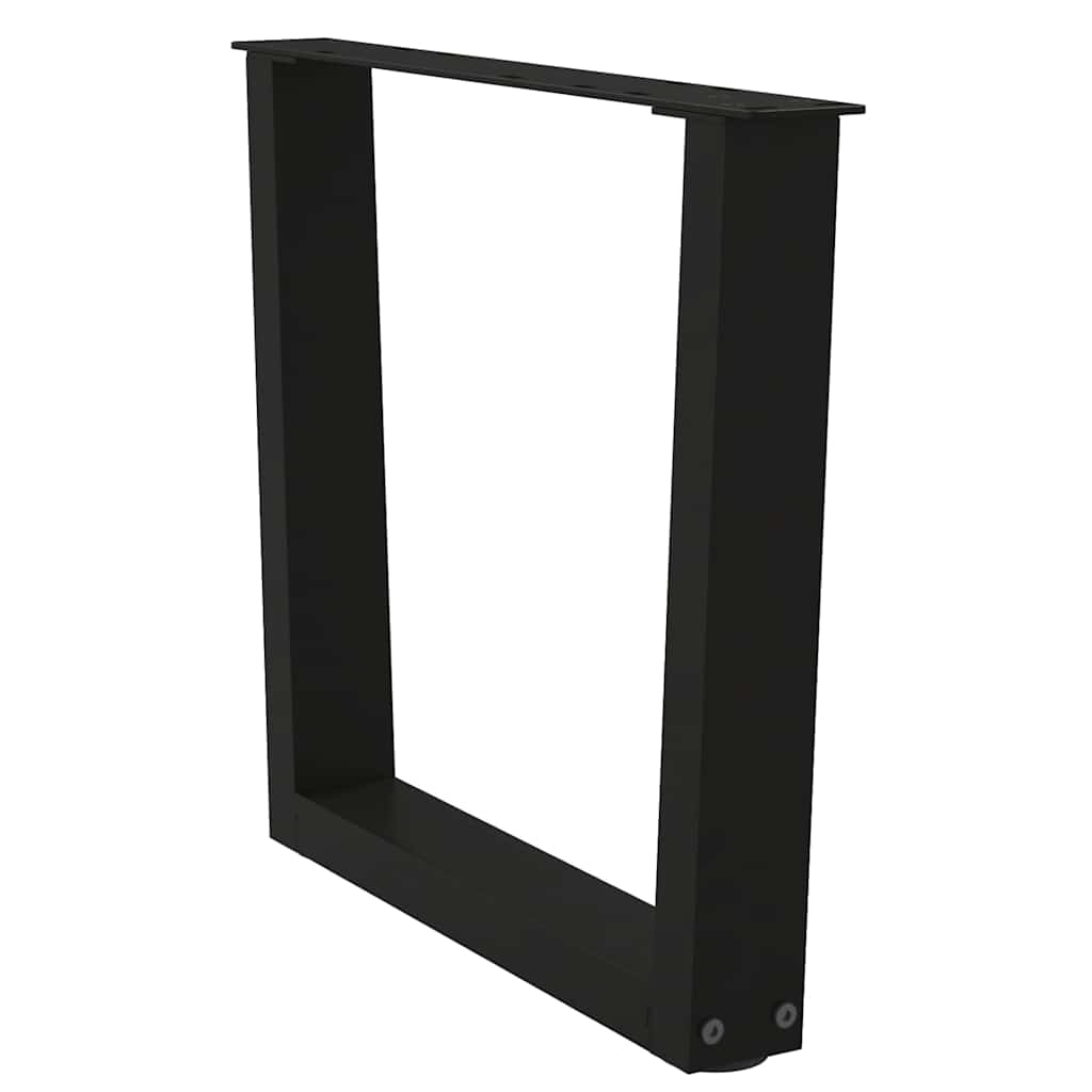 sofabordsben V-formet 2 stk. sort 60 x (42-43,3) cm stål