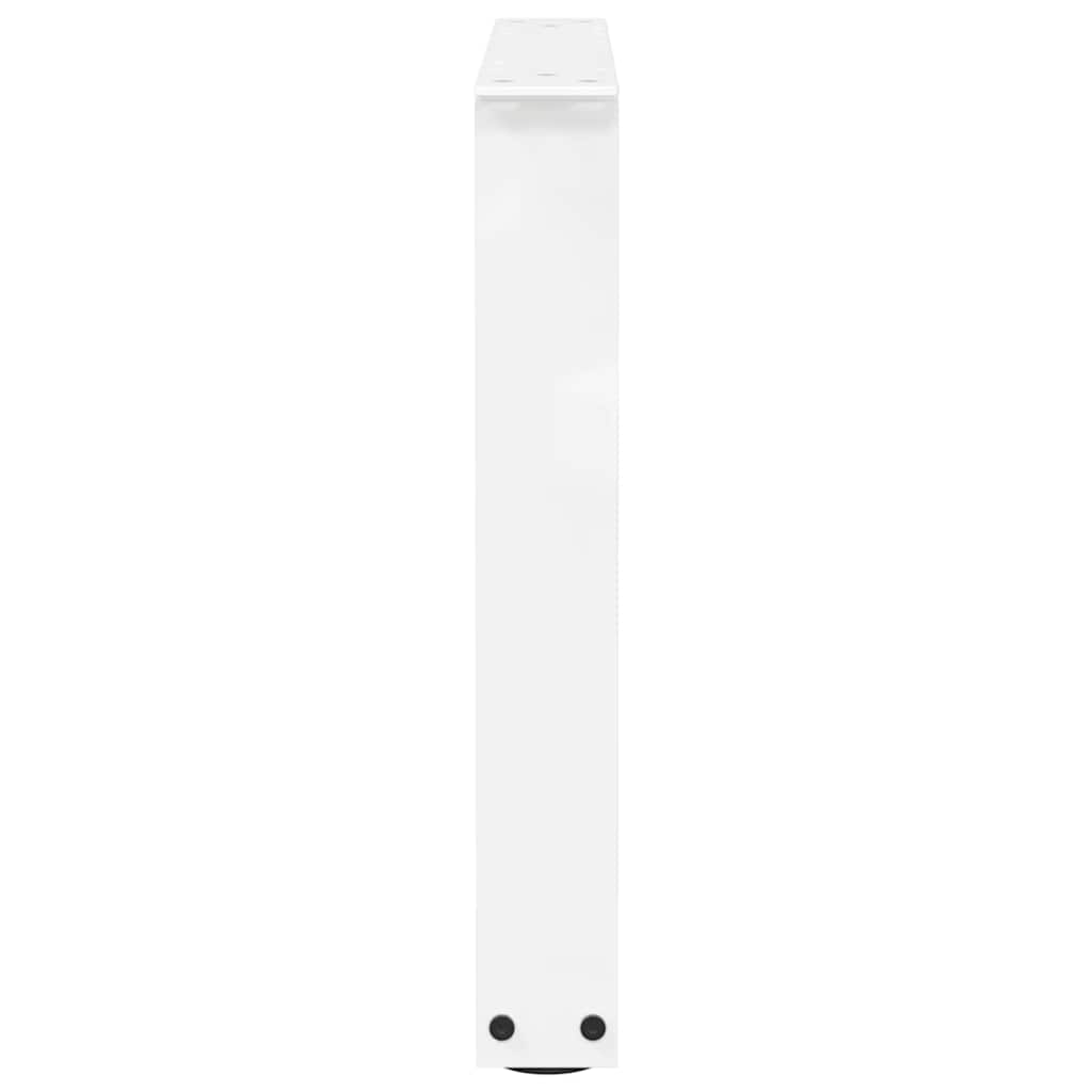 sofabordsben V-formet 2 stk. hvid 60 x (42-43,3) cm stål