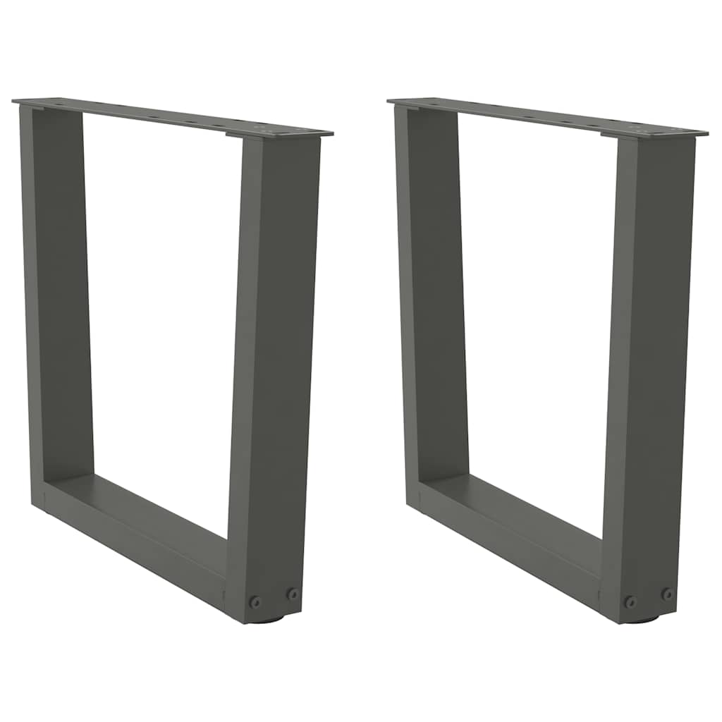 sofabordsben V-formet 2 stk. antracit 60x(42-43,3) cm stål