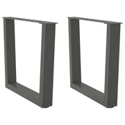 sofabordsben V-formet 2 stk. antracit 60x(42-43,3) cm stål