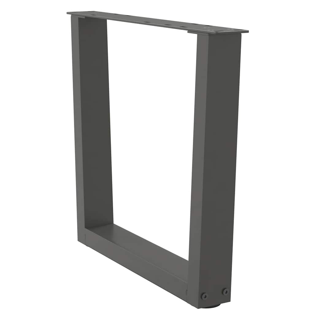 sofabordsben V-formet 2 stk. antracit 60x(42-43,3) cm stål