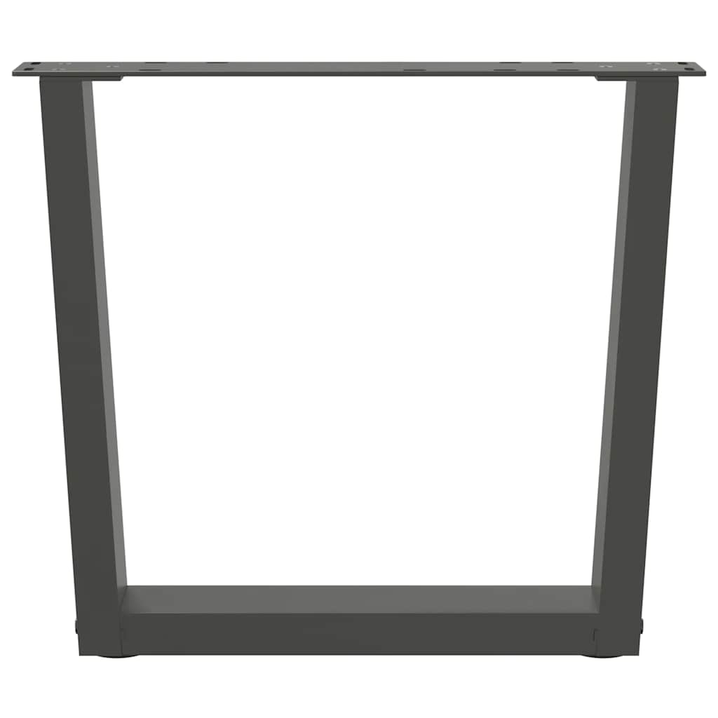 sofabordsben V-formet 2 stk. antracit 60x(42-43,3) cm stål