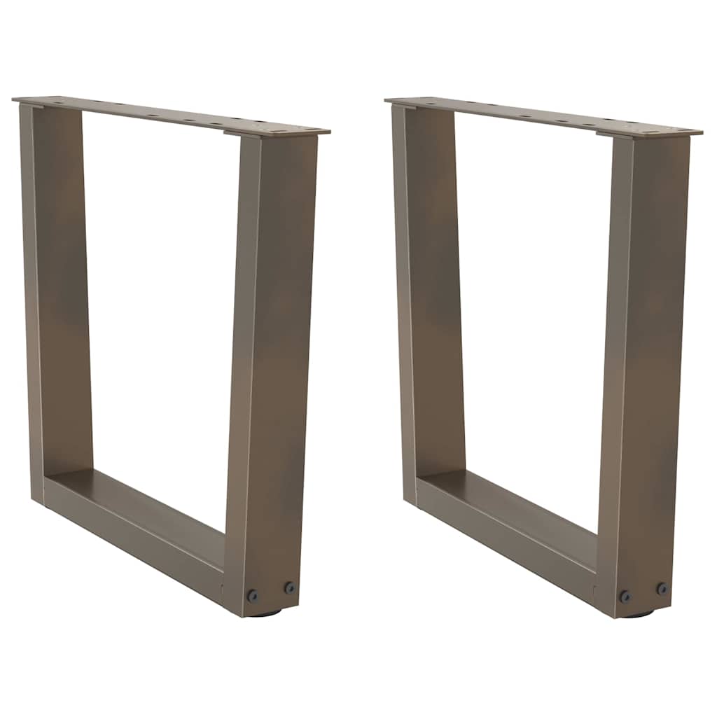 sofabordsben V-formet 2 stk. naturstål 60x(42-43,3) cm stål