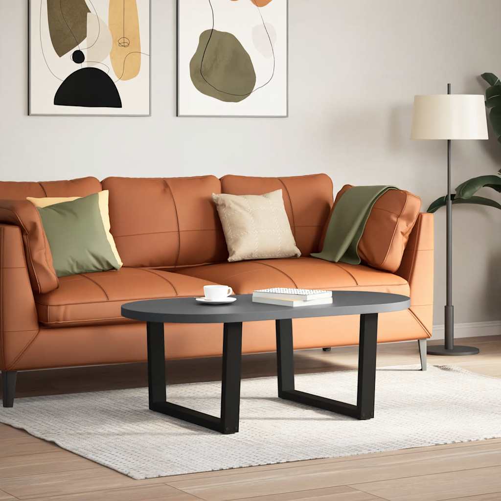 sofabordsben V-formet 2 stk. sort 70 x (42-43,3) cm stål