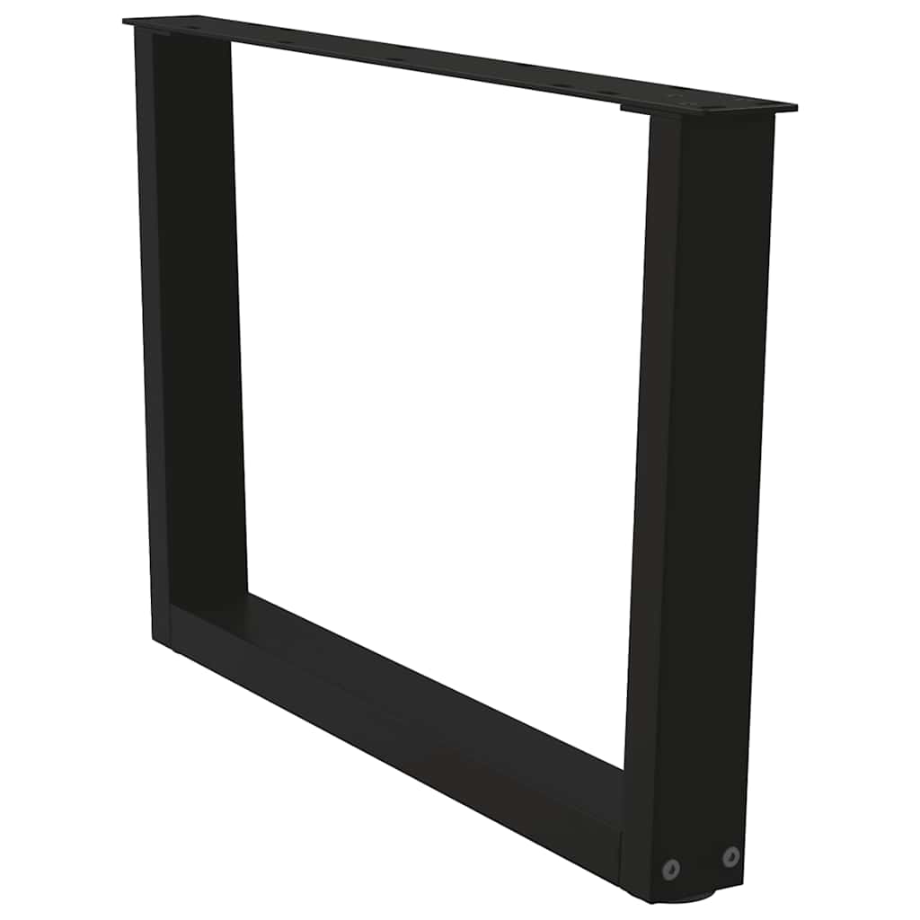 sofabordsben V-formet 2 stk. sort 70 x (42-43,3) cm stål