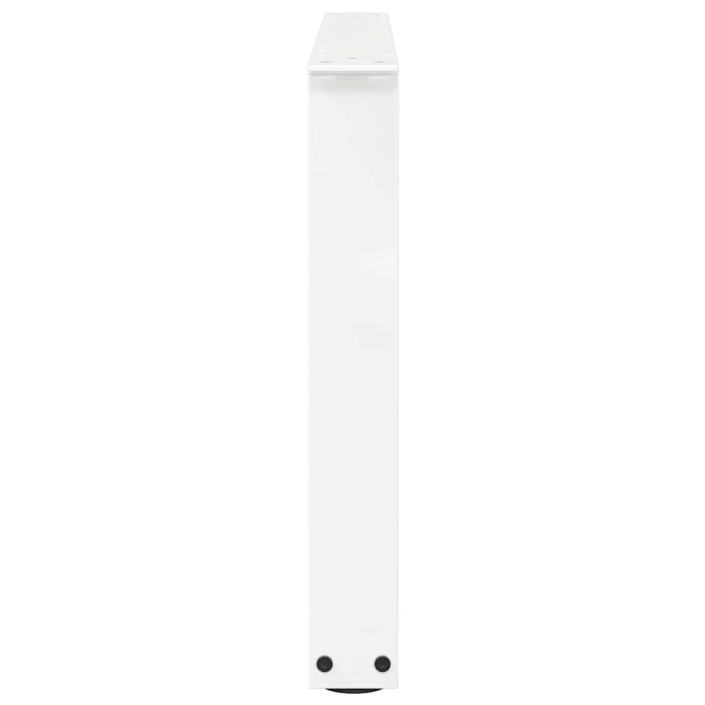 sofabordsben V-formet 2 stk. hvid 70 x (42-43,3) cm stål