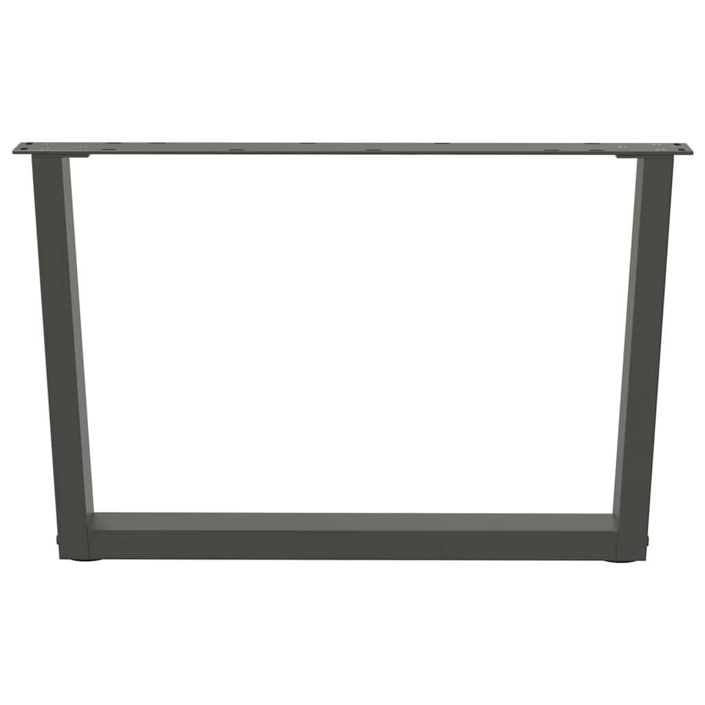 sofabordsben V-formet 2 stk. antracit 70 x (42-43,3) cm stål