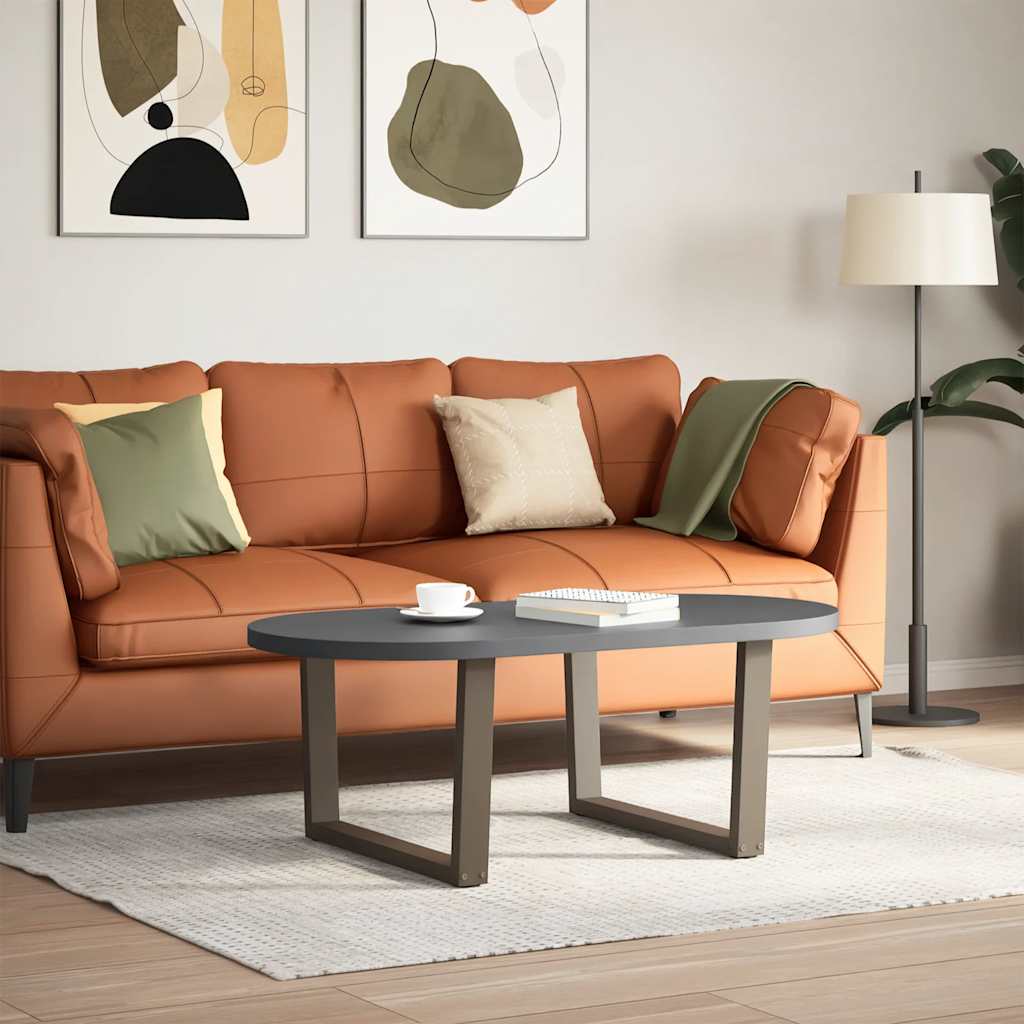 sofabordsben V-formet 2 stk. naturstål 70 x (42-43,3) cm stål