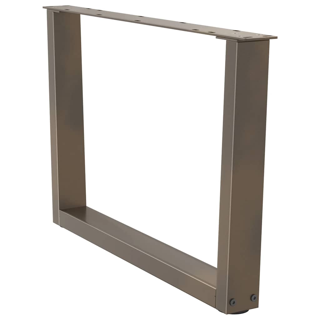 sofabordsben V-formet 2 stk. naturstål 70 x (42-43,3) cm stål