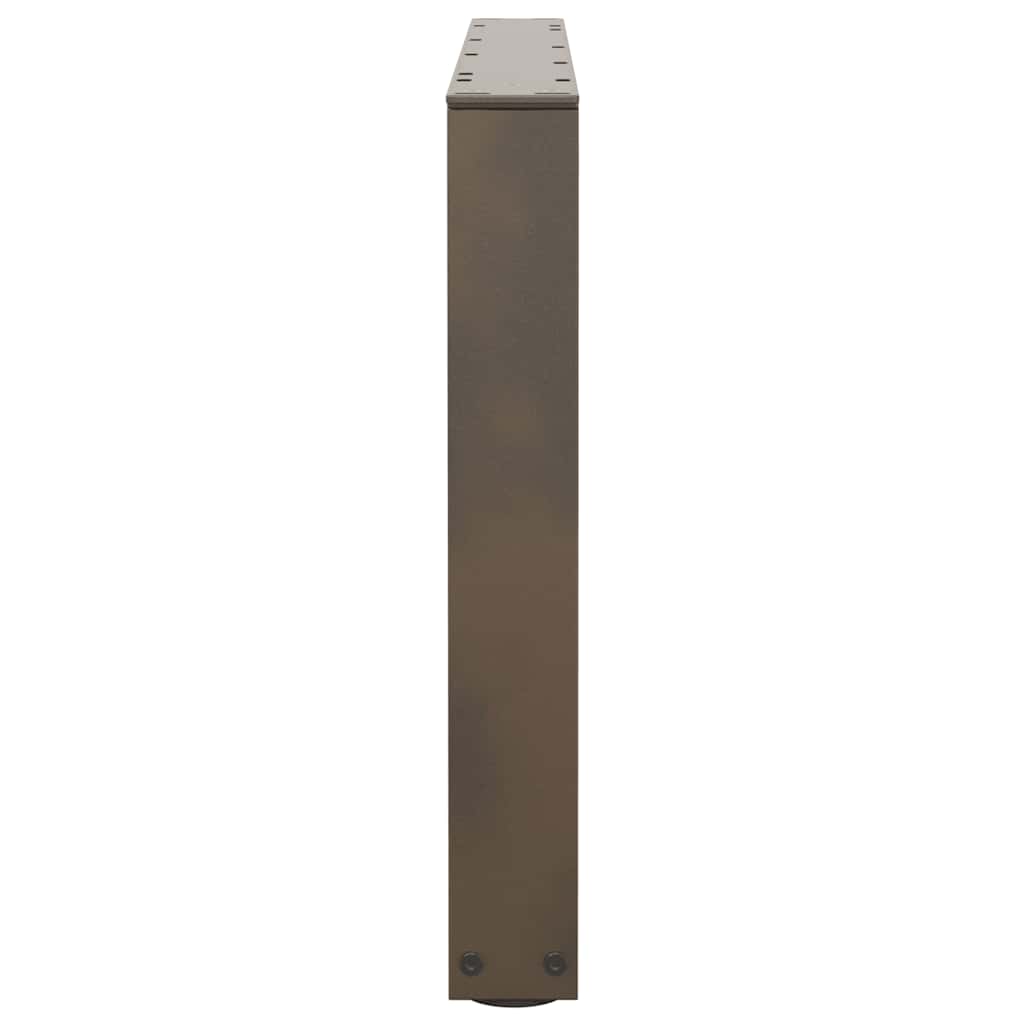 sofabordsben V-formet 2 stk. naturstål 70 x (42-43,3) cm stål