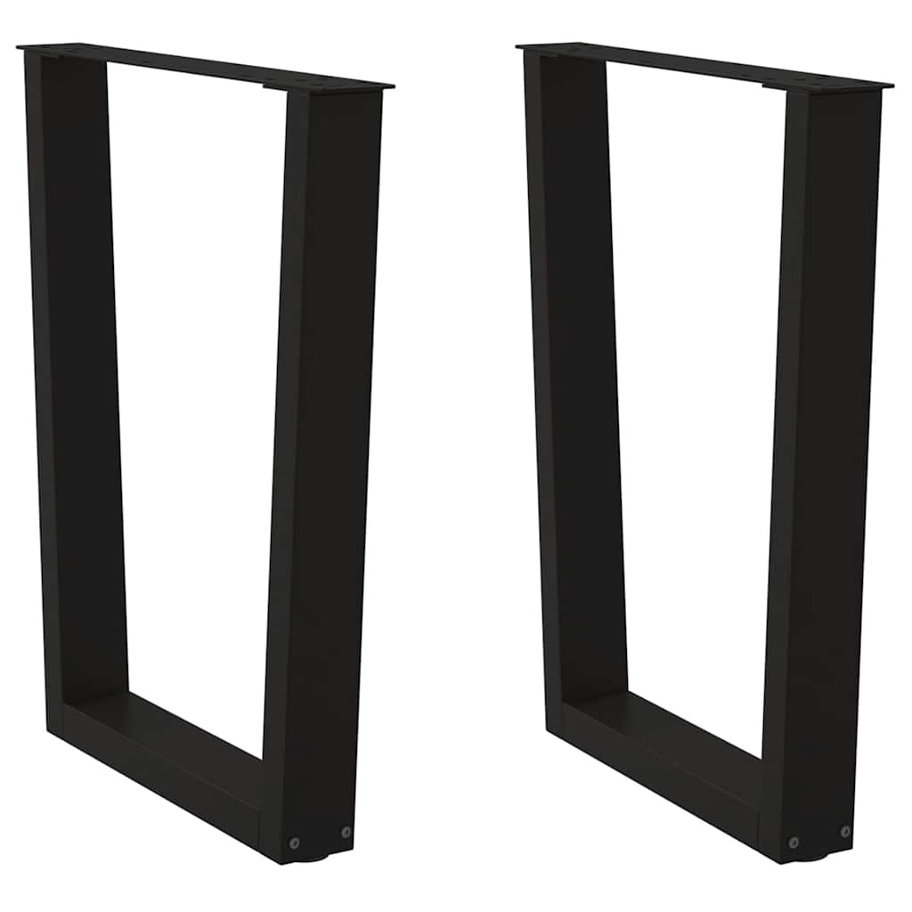spisebordsben V-formet 2 stk. sort 60 x (72-73,3) cm stål