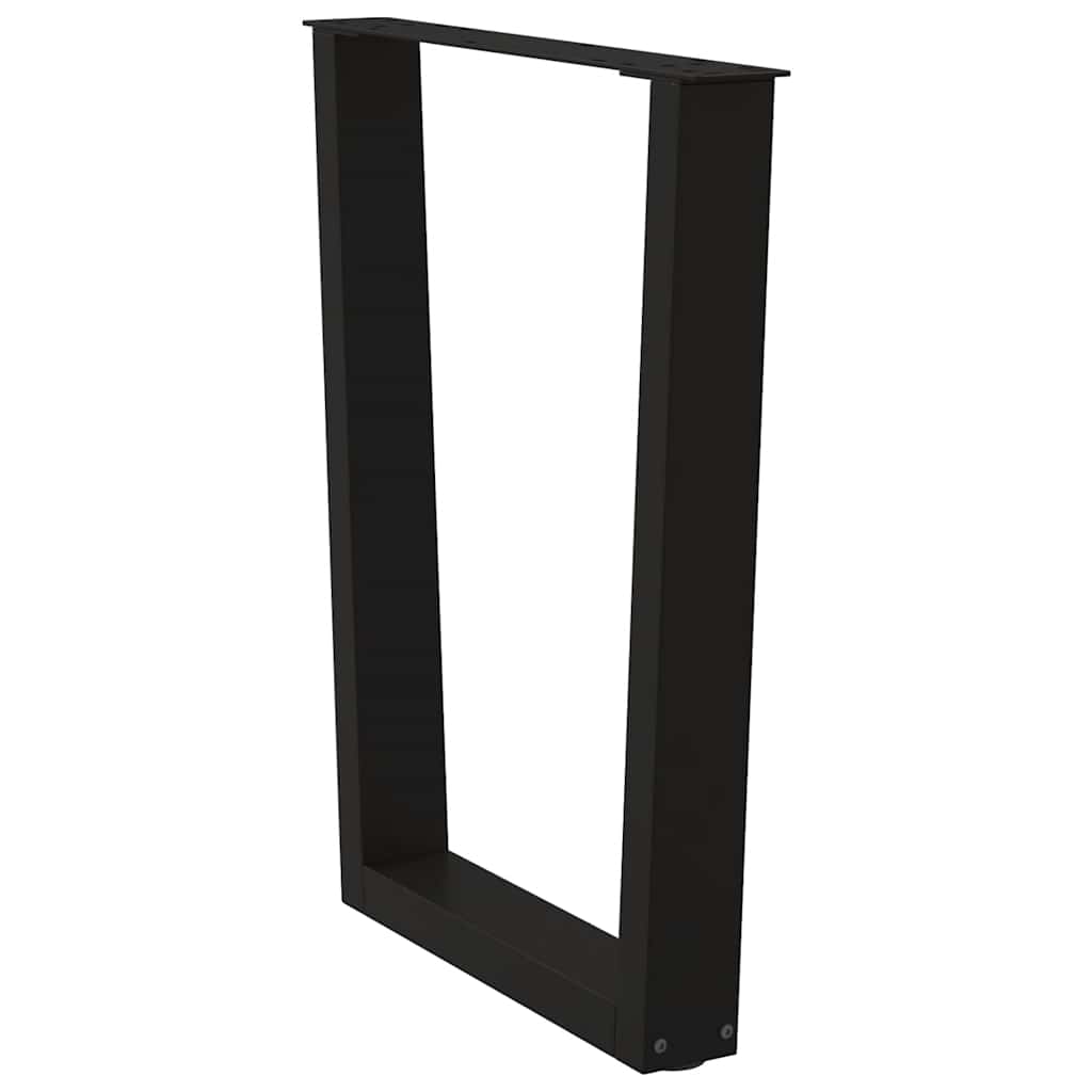 spisebordsben V-formet 2 stk. sort 60 x (72-73,3) cm stål
