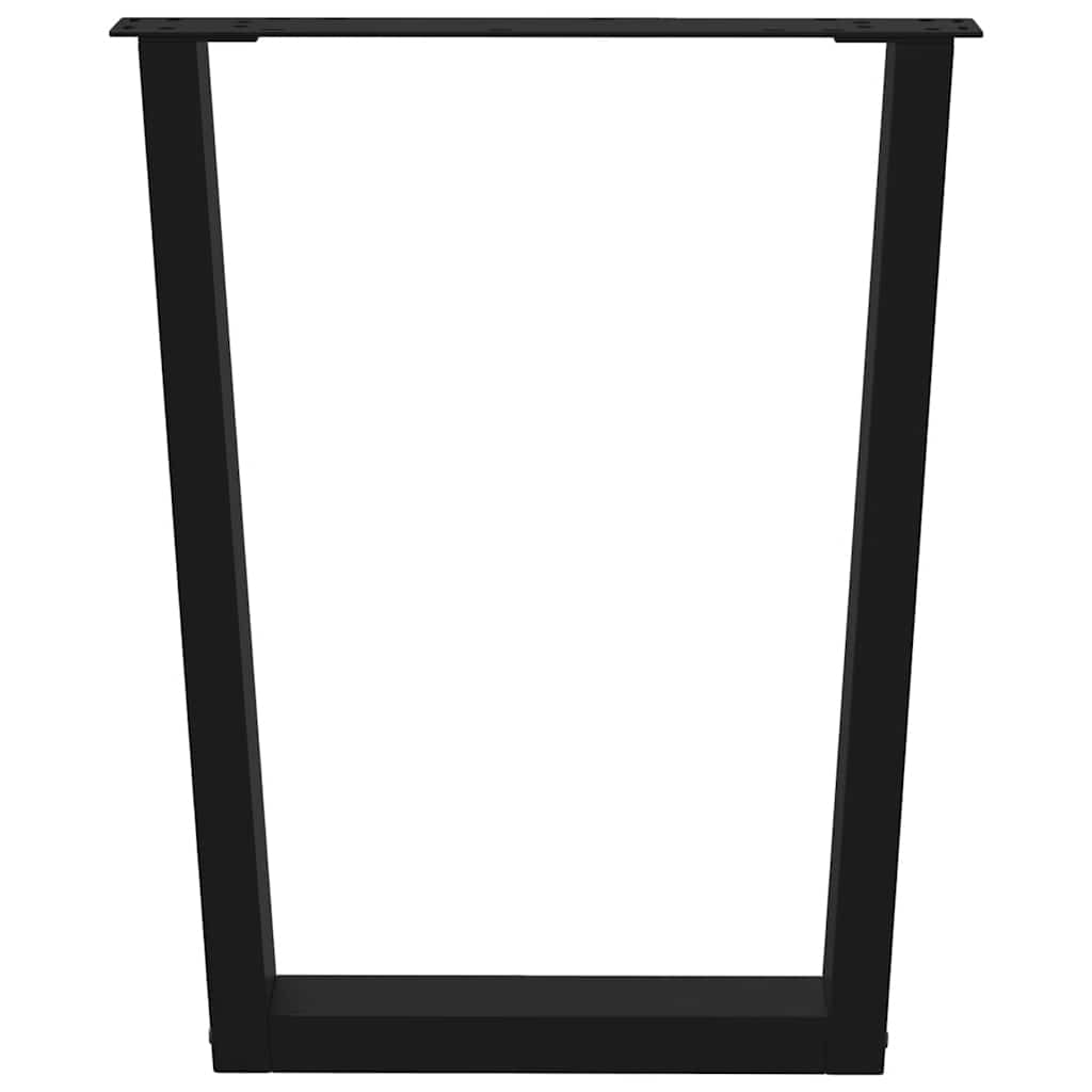 spisebordsben V-formet 2 stk. sort 60 x (72-73,3) cm stål