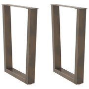 spisebordsben V-formet 2 stk. naturstål 60 x (72-73,3) cm stål