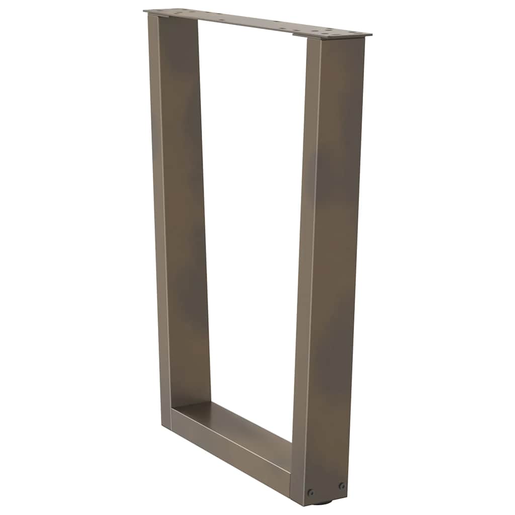 spisebordsben V-formet 2 stk. naturstål 60 x (72-73,3) cm stål