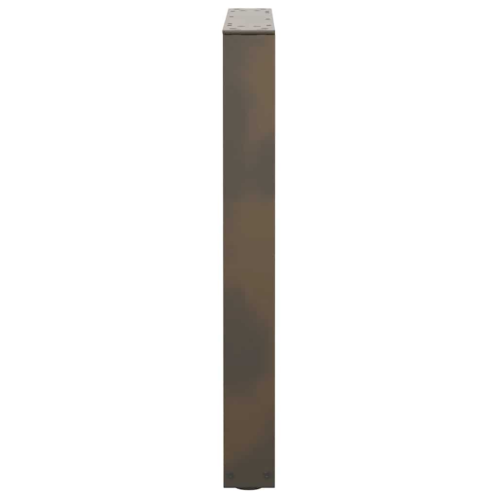 spisebordsben V-formet 2 stk. naturstål 60 x (72-73,3) cm stål
