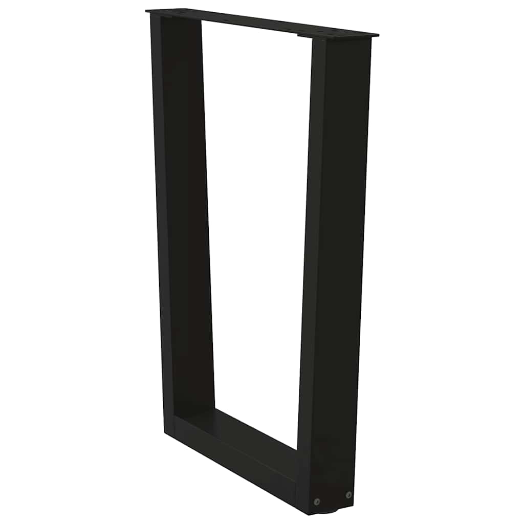 spisebordsben V-formet 2 stk. sort 70 x (72-73,3) cm stål