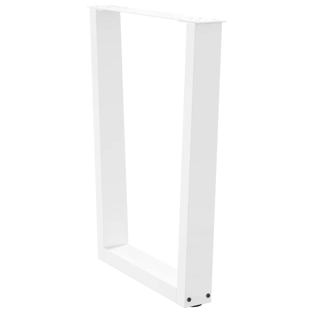 spisebordsben V-formet 2 stk. hvid 70 x (72-73,3) cm stål