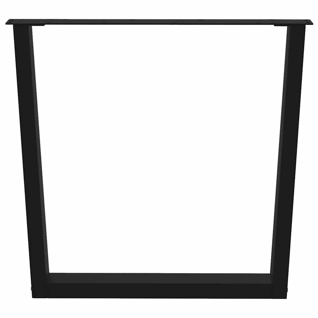 spisebordsben V-formet 2 stk. sort 80 x (72-73,3) cm stål