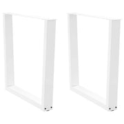 spisebordsben V-formet 2 stk. hvid 80x(72-73,3) cm stål