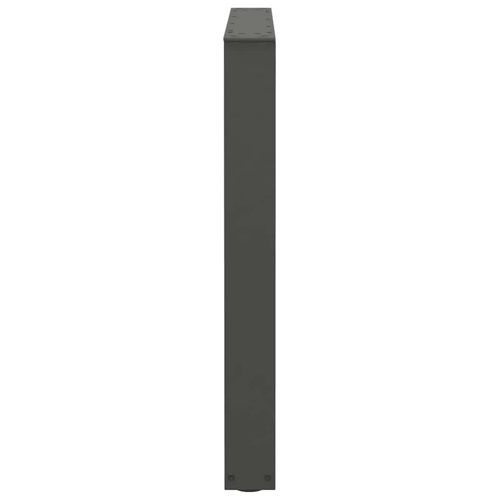 spisebordsben V-formet 2 stk. antracit 80x(72-73,3) cm stål