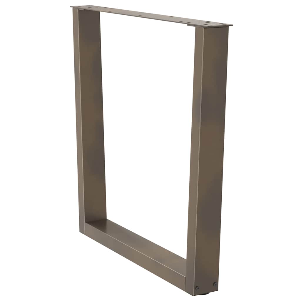 spisebordsben V-formet 2 stk. naturstål 80x(72-73,3) cm stål