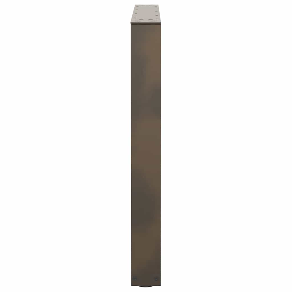 spisebordsben V-formet 2 stk. naturstål 80x(72-73,3) cm stål