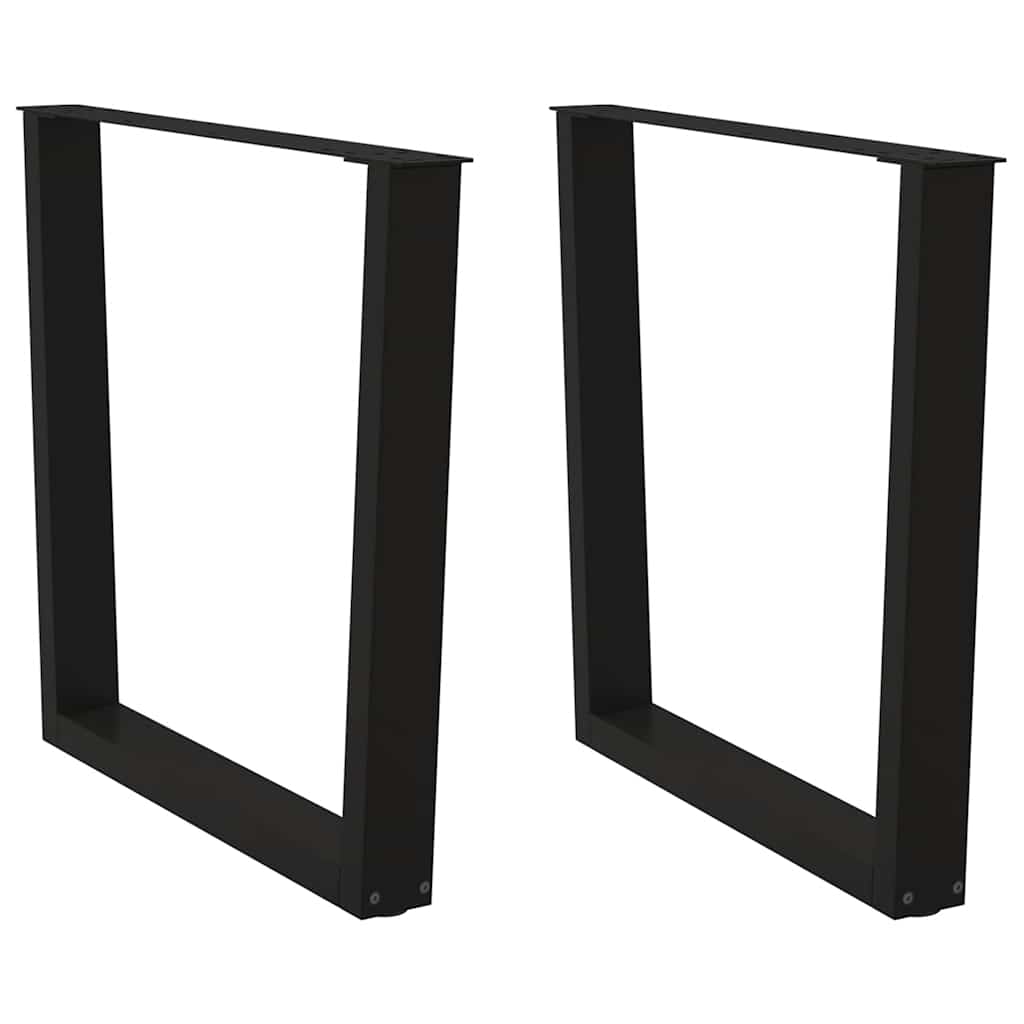 spisebordsben V-formet 2 stk. sort 90 x (72-73,3) cm stål