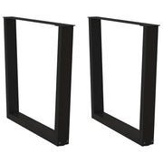 spisebordsben V-formet 2 stk. sort 90 x (72-73,3) cm stål