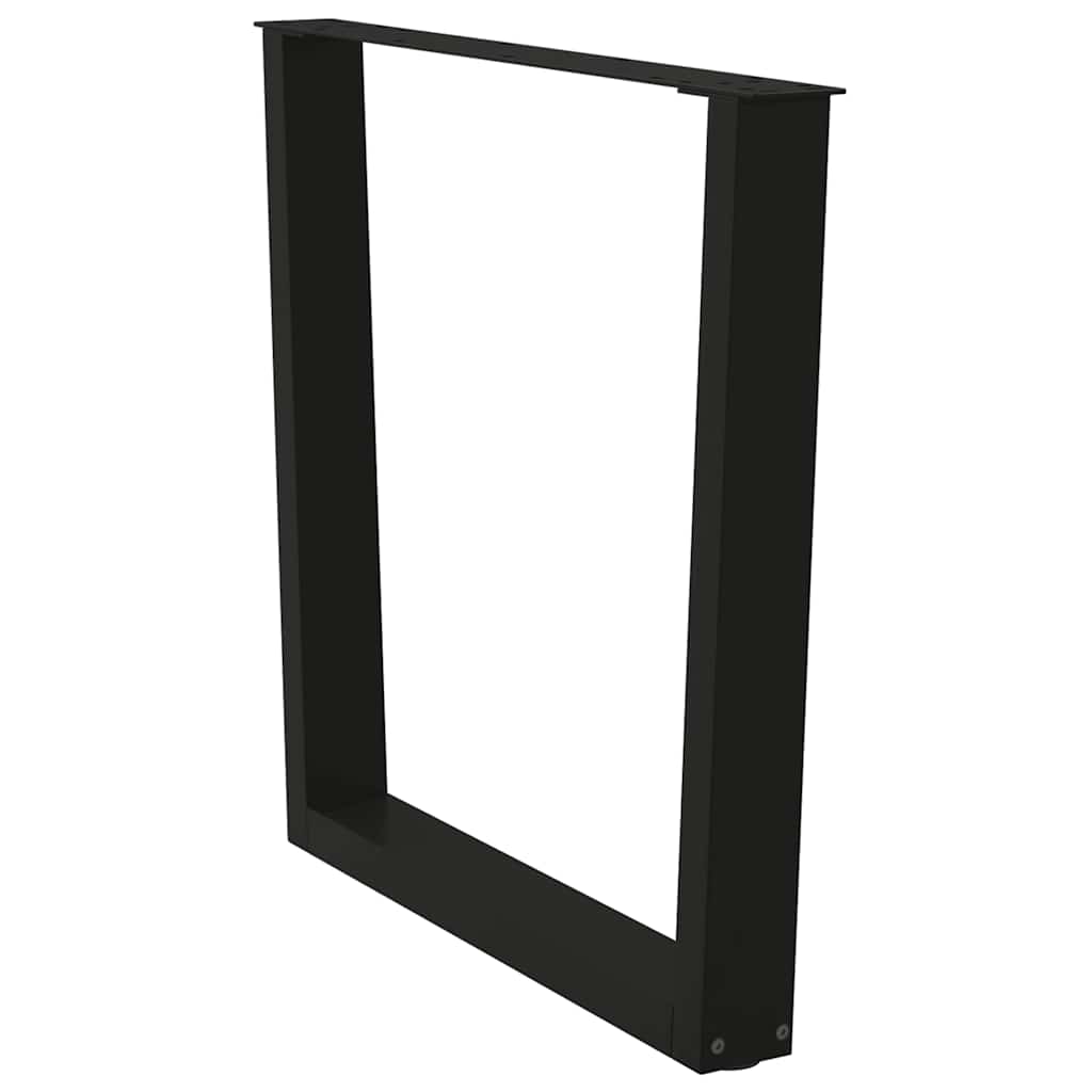 spisebordsben V-formet 2 stk. sort 90 x (72-73,3) cm stål