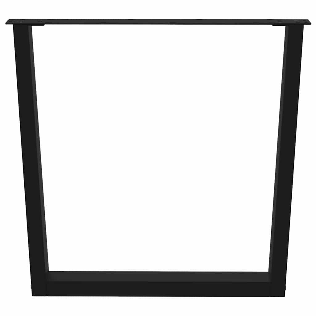 spisebordsben V-formet 2 stk. sort 90 x (72-73,3) cm stål