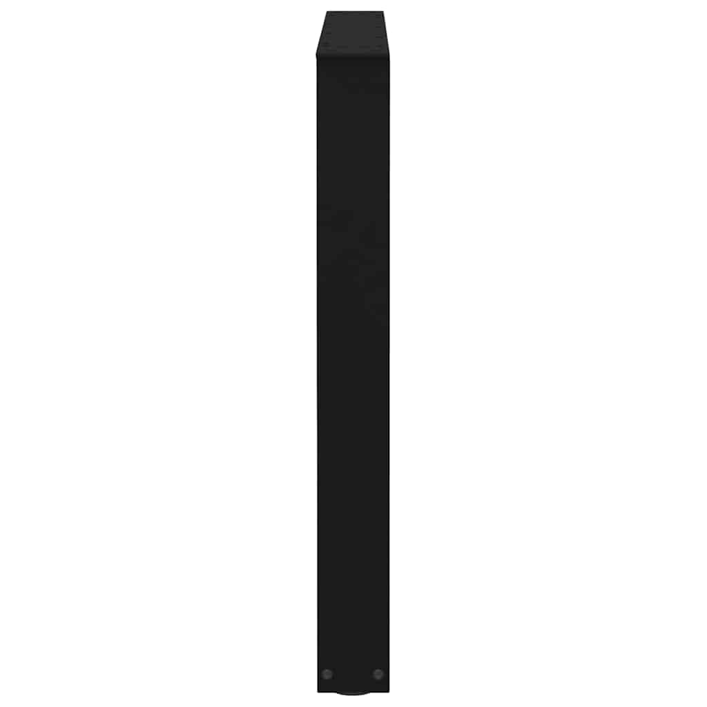 spisebordsben V-formet 2 stk. sort 90 x (72-73,3) cm stål
