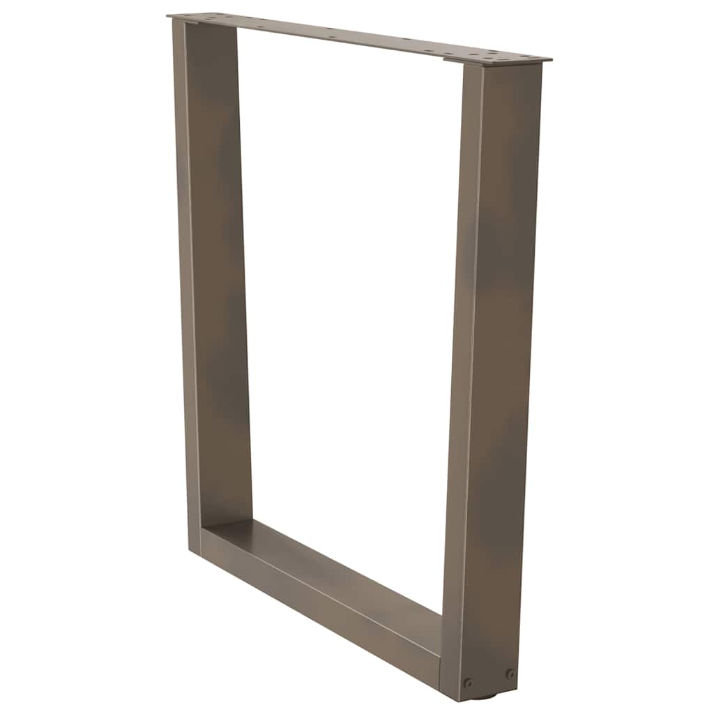 spisebordsben V-formet 2 stk. naturstål 90 x (72-73,3) cm stål