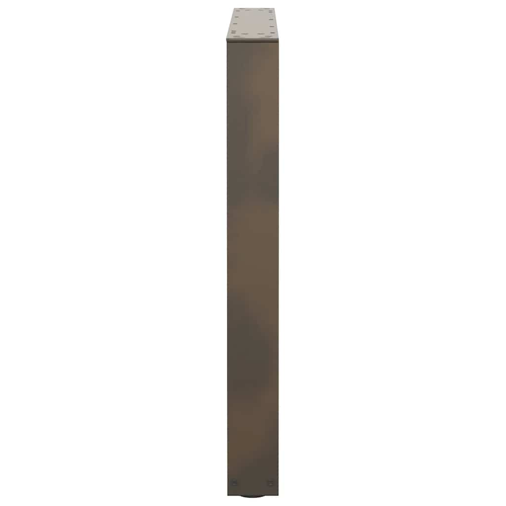 spisebordsben V-formet 2 stk. naturstål 90 x (72-73,3) cm stål
