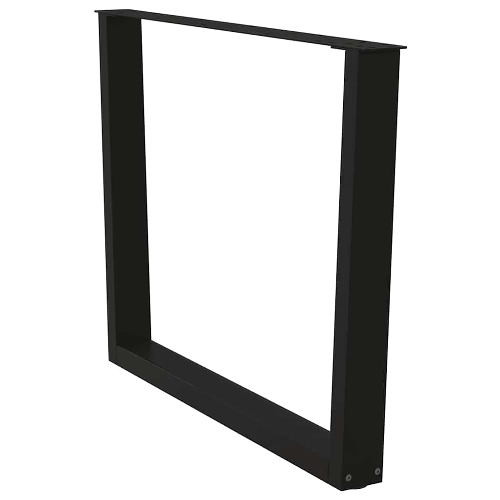 spisebordsben V-formet 2 stk. sort 100x(72-73,3) cm stål