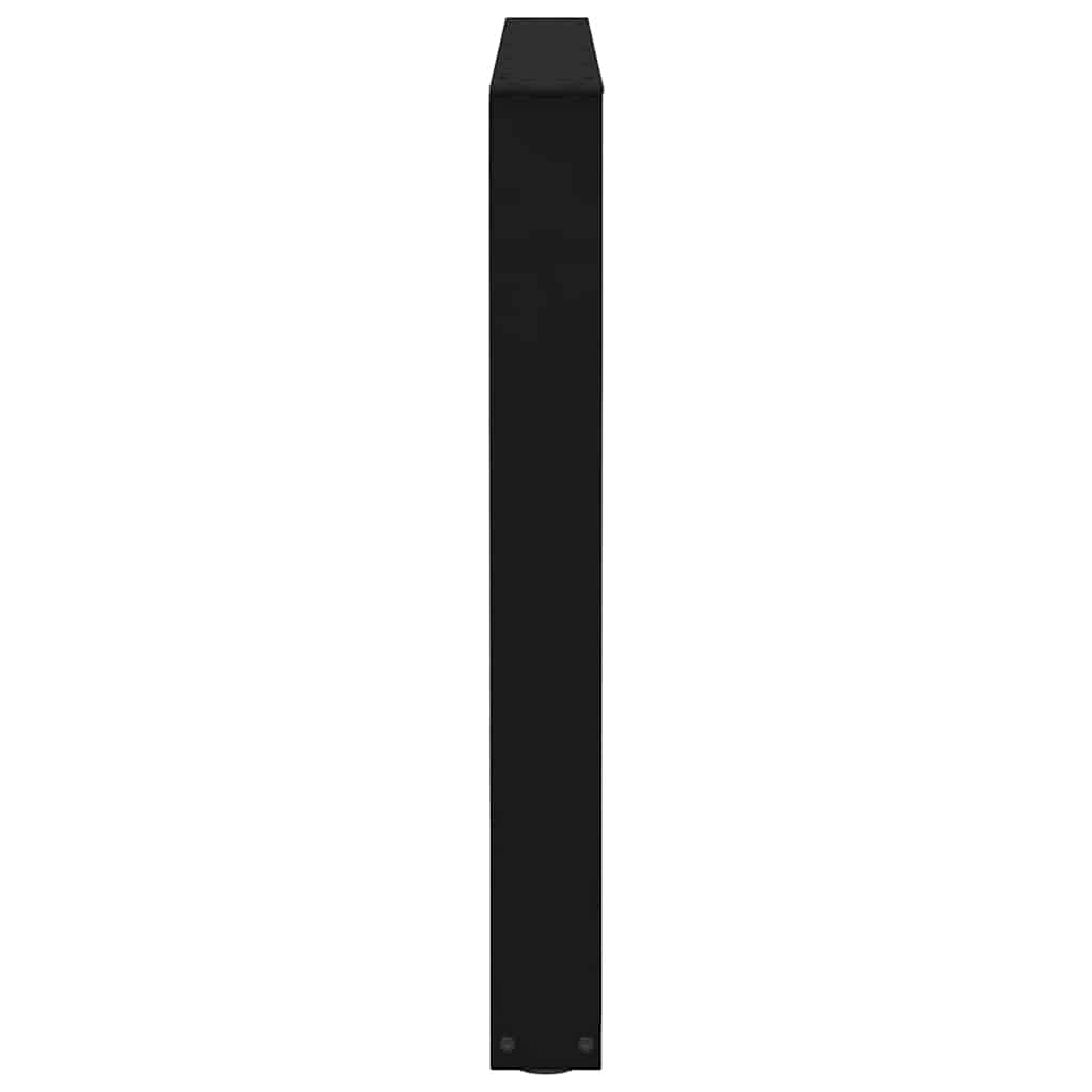spisebordsben V-formet 2 stk. sort 100x(72-73,3) cm stål