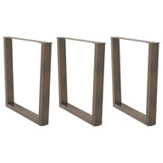 spisebordsben V-formet 3 stk. naturstål 80x(72-73,3) cm stål