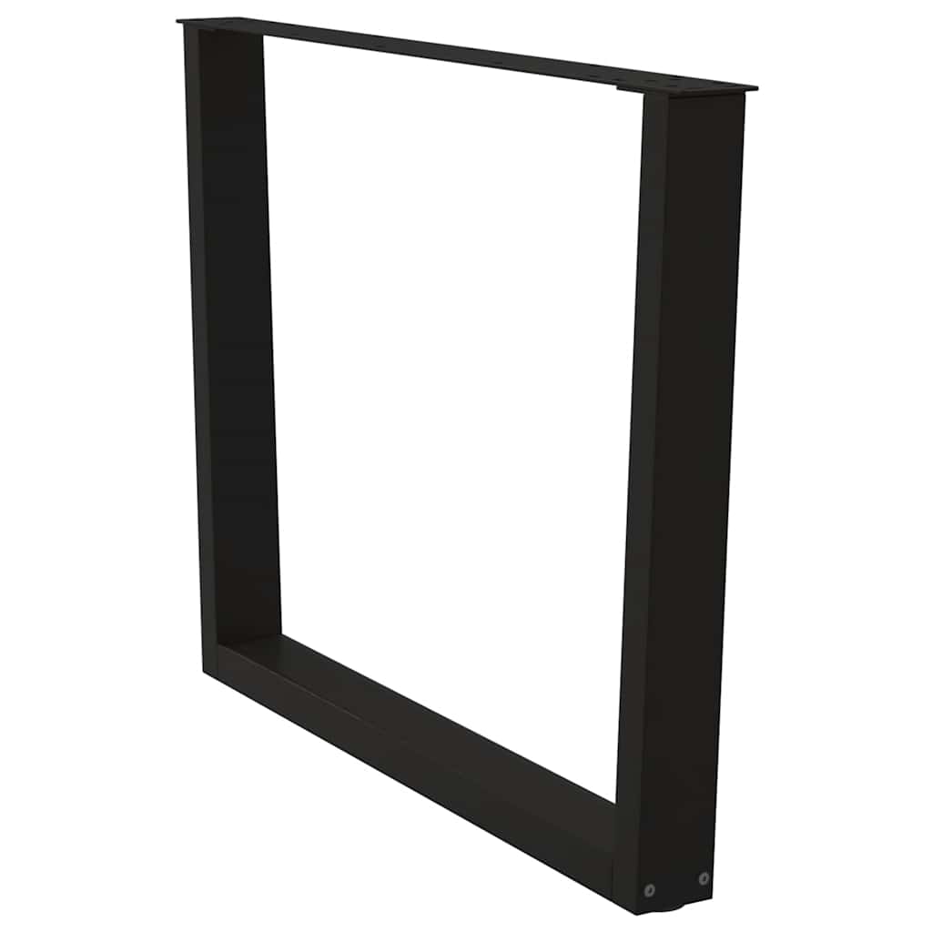 spisebordsben V-formet 3 stk. sort 100x(72-73,3) cm stål
