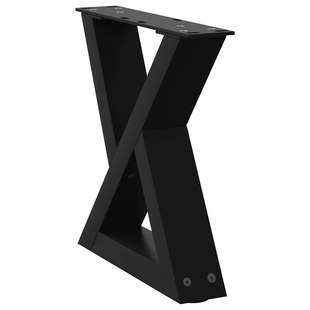 sofabordsben 2 stk. sort 30x(30-31,3) cm stål