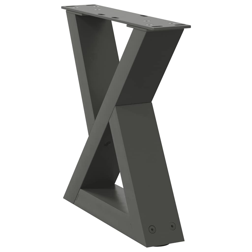 sofabordsben 2 stk. antracit 30x(30-31,3) cm stål