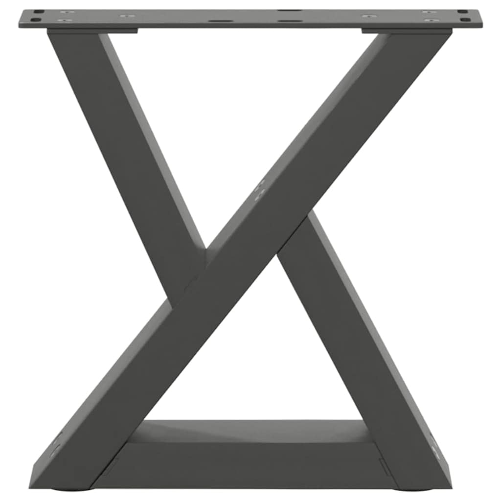 sofabordsben 2 stk. antracit 30x(30-31,3) cm stål