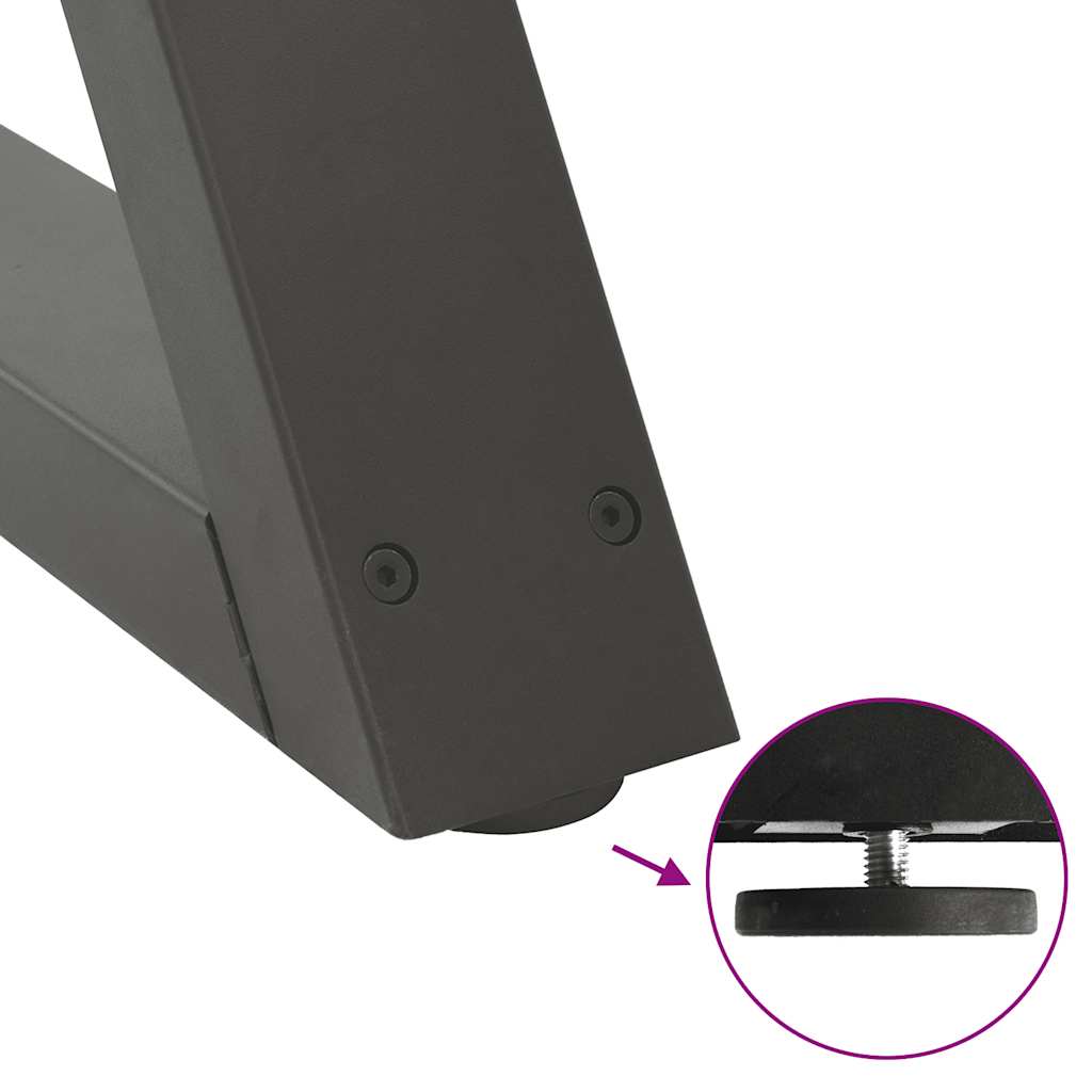 sofabordsben 2 stk. antracit 30x(30-31,3) cm stål