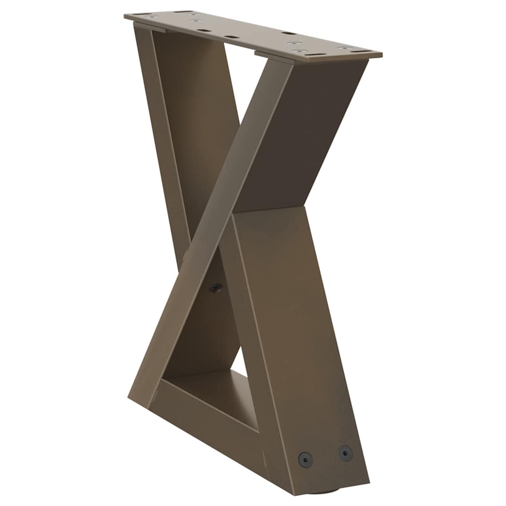 sofabordsben 2 stk. naturstål 30x(30-31,3) cm stål