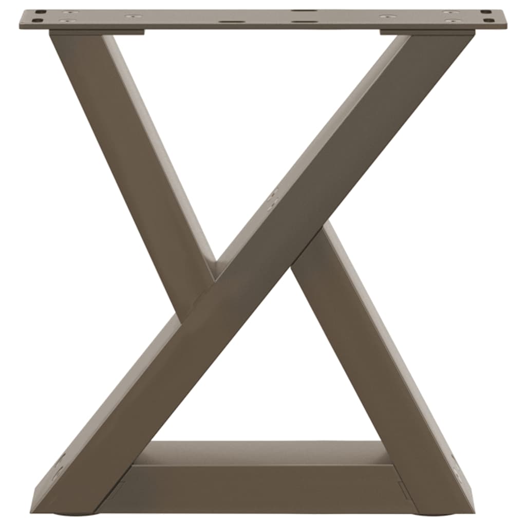 sofabordsben 2 stk. naturstål 30x(30-31,3) cm stål