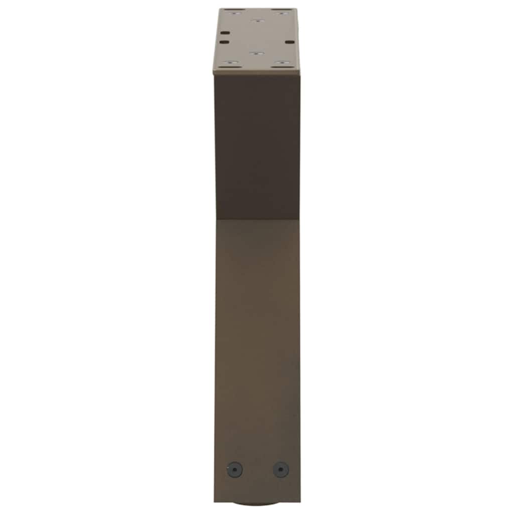 sofabordsben 2 stk. naturstål 30x(30-31,3) cm stål