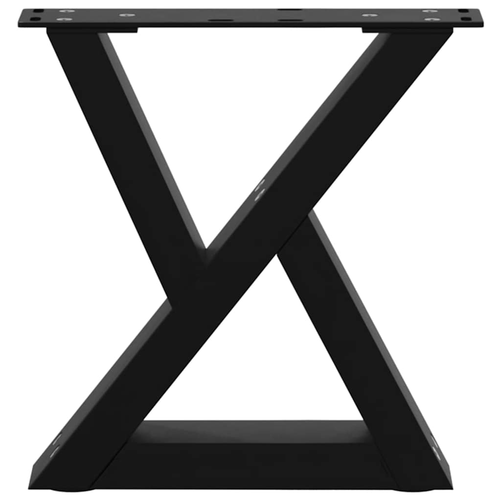 sofabordsben 2 stk. sort 40x(30-31,3) cm stål